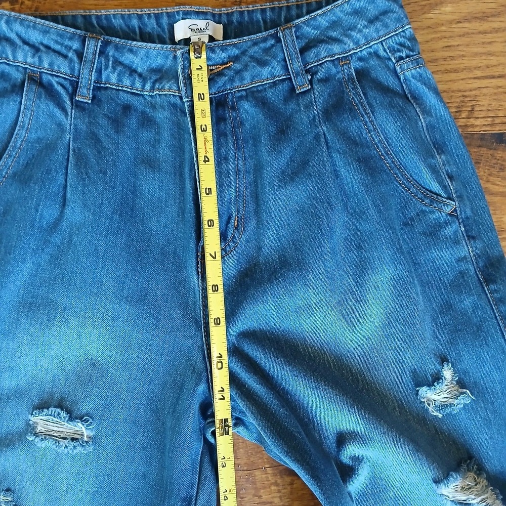 Easel Los Angeles Pieced Bandana Patchwork Fabric Flared Jeans Size S - Picture 7 of 16